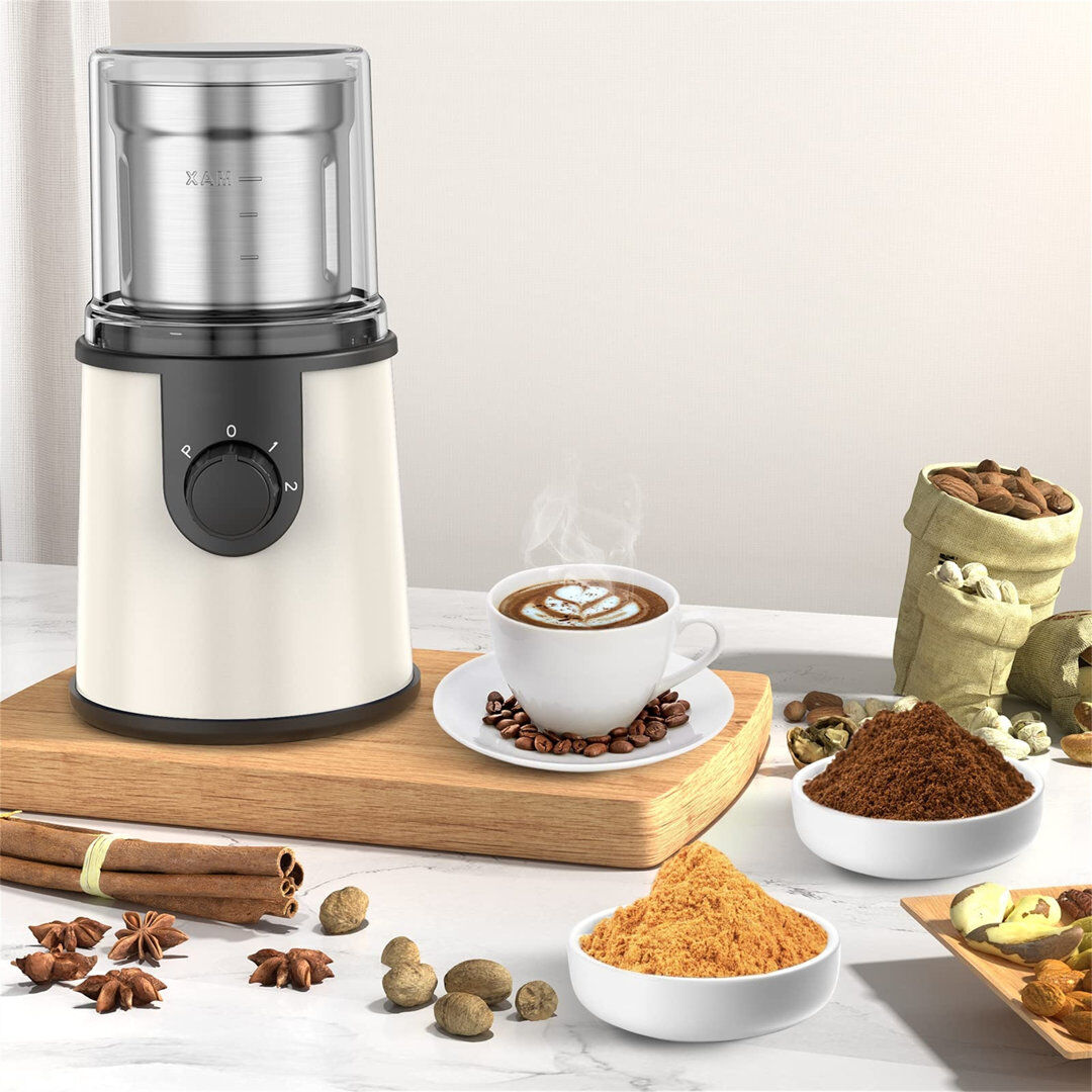 Chengdu Menghejia Technology Co., Ltd. Stainless Steel Electric Blade Coffee Grinder White 0ml