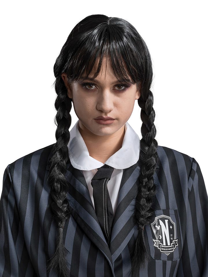 CHAKS Perücke ''Wednesday ©'' in Schwarz - onesize