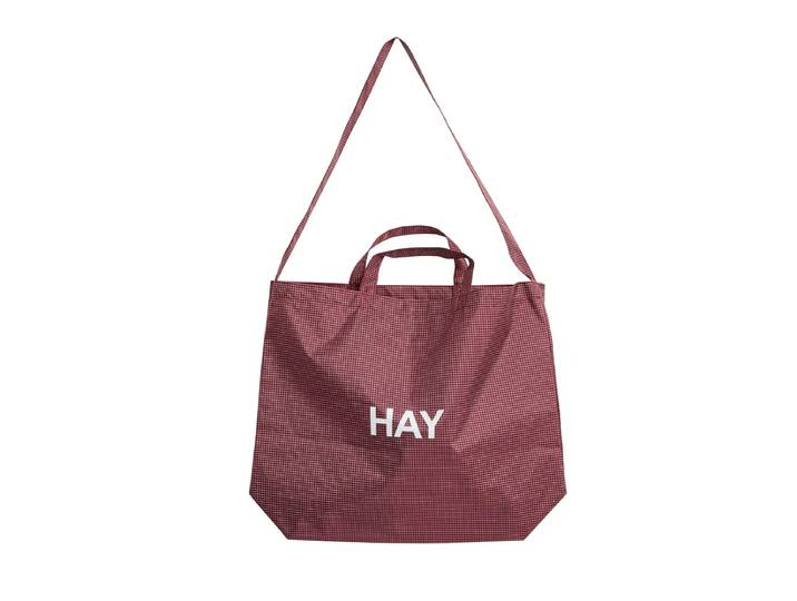 HAY - Grid Crossover Bag M, burgundy