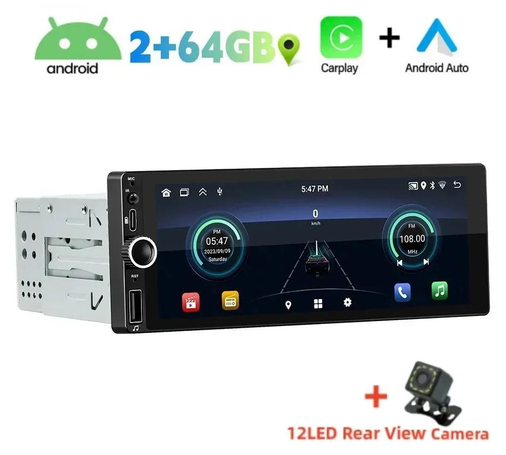 Selius 1 DIN Android Autoradio met 6,86 Inch Touchscreen