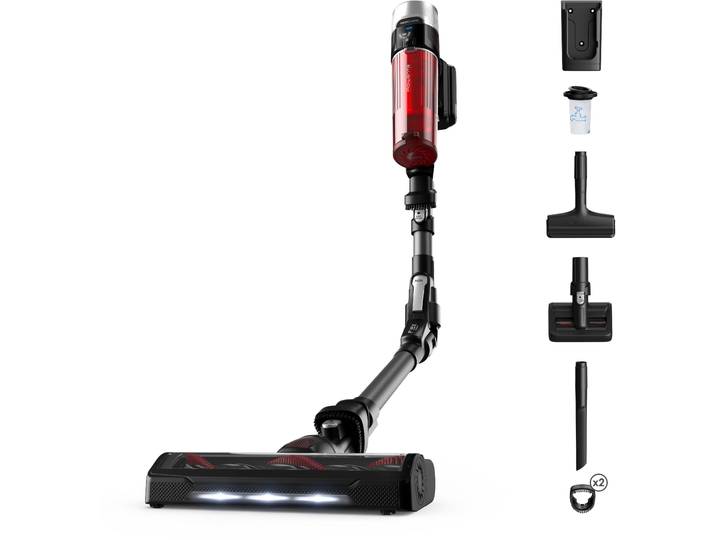 ROWENTA Akku-Hand-und Stielstaubsauger RH2078 X-Force Flex 9.60 Animal , rot (rot, schwarz), B:23,4cm H:112cm T:24,8cm, Akkusauger, leistungsstark, hohes Fassungsvermögen, lange Betriebsdauer, Akku-Hand-und Stielstaubsauger