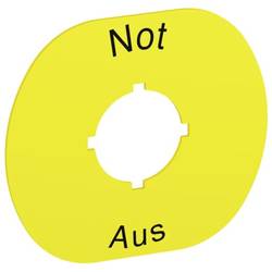 ABB MA6-1027 1SFA611930R1027 Not-Aus Schild mit NOT-Aus-Schalter (B x H) 67 mm x 1 mm NOT-AUS Gelb 1 St. Piece