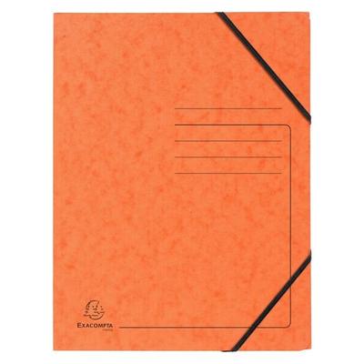 Exacompta Eckspanner aus Colorspan, mit Gummizug, A4, orange, ohne Klappen