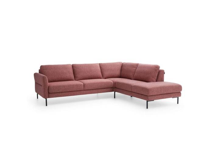 Contur Einrichten Enna Ecksofa - Flachgewebe Marinet 95 coral ,