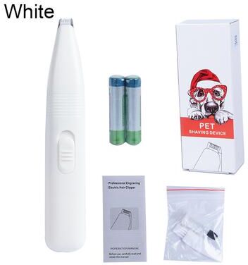 Happy Pet Pantry Portable Dog Grooming Tool Quiet Mini Pet Hair Trimmer white
