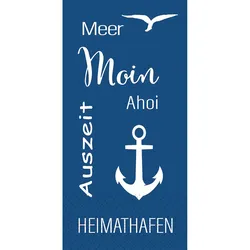 Duni Tissue-Serviette 33 x 33 cm Meer Freude 2-lagig, 1200 Stk/Krt (4 x 300 Stk)