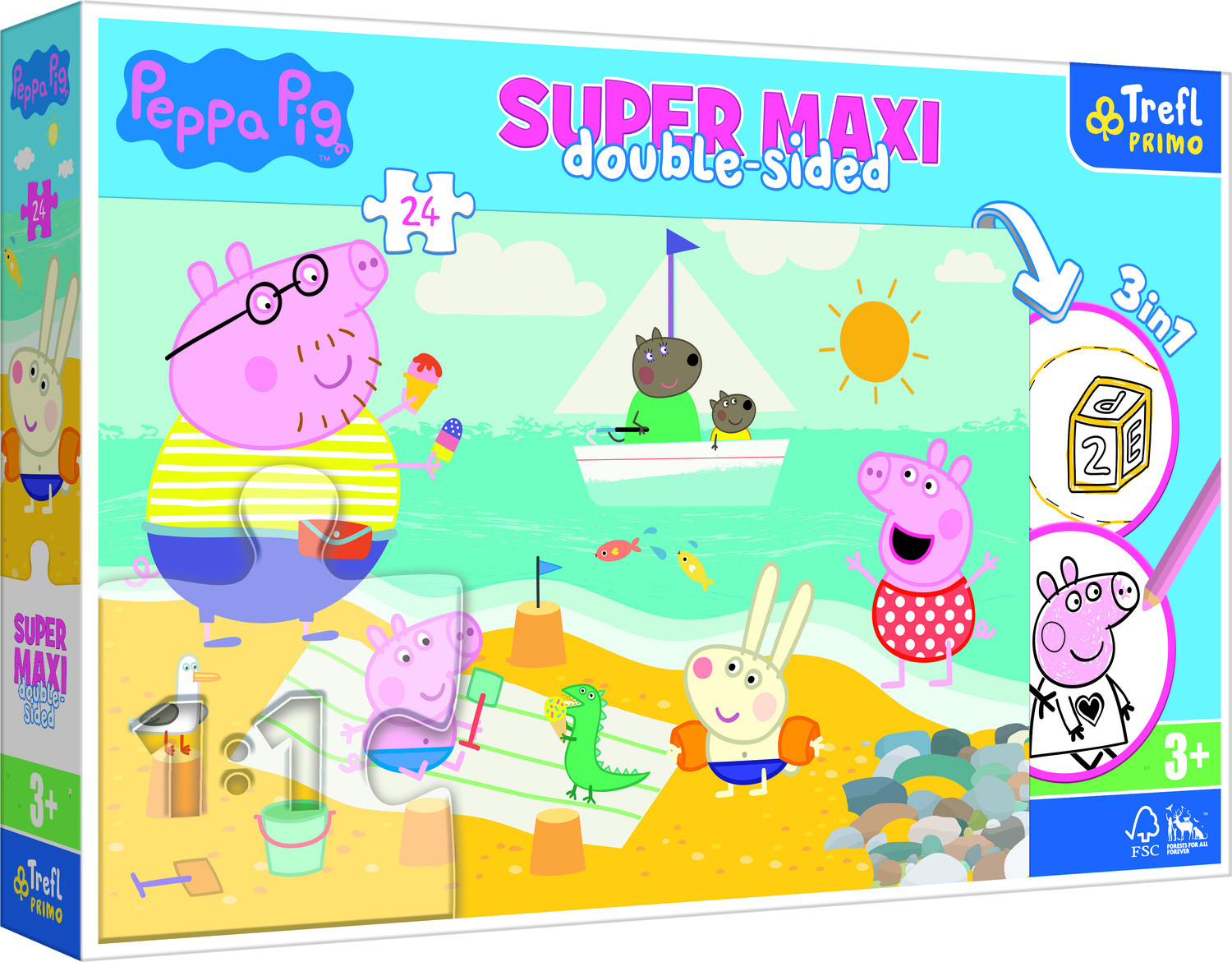 TREFL Peppa Pig Puzzel Super Maxi 24 stukjes