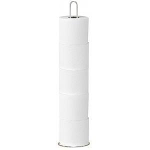 Axentia Toilettenpapier-Ersatzrollenhalter 291116, stehend, für 5 Rollen, aus Metall, verchromt