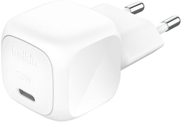 Belkin chargeur secteur USB-C compact (20W) Bloc secteur USB-C avec puissance de 20W, idéal pour recharger rapidement vos appareils mobiles.