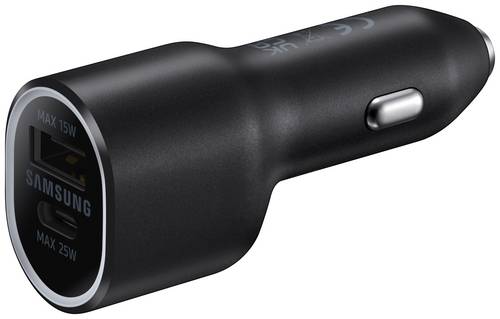 Samsung EP-L4020NBEGEU USB Ladegerät 25 W, 15W 1x USB-C, 1x USB-A USB PD 3.0, QC 2.0, Adaptive Fast Charge Schwarz KFZ