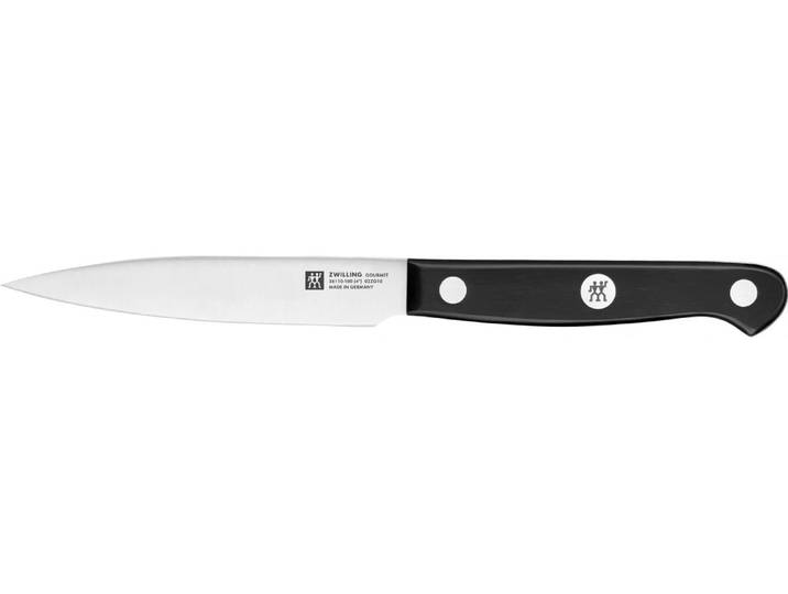 Kochmesser ZWILLING Gourmet 10 cm , schwarz (silberfarben, schwarz), Edelstahl, Stahl, Kochmesser, Kochmesser