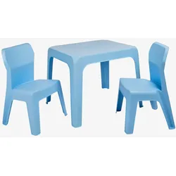 Resol garbar JAN Kinderstuhl-Tisch Indoor, Outdoor Set 2+1 Himmelblau