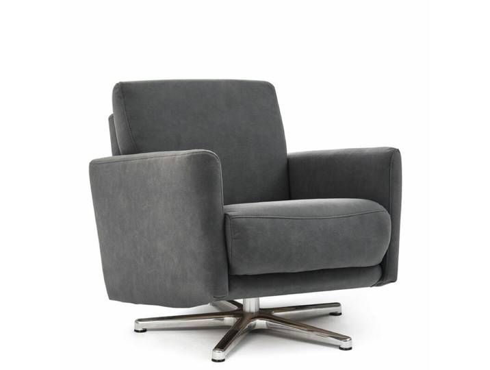 Calizza Interiors Lari Sessel - Microfaser Bulus 9 anthrazit - ohne Zusatzausstattung Modern, Zeitlos