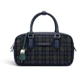 Hispanitas für Damen. BI265028 Marineblaue Tartan-Tasche (OSFA), Lässig, Stoff