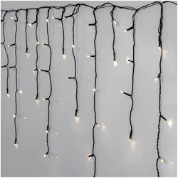 Star Trading, Lichterkette, LED crispy white, Icicle Vorhang, 480 LEDs (11.90 m)