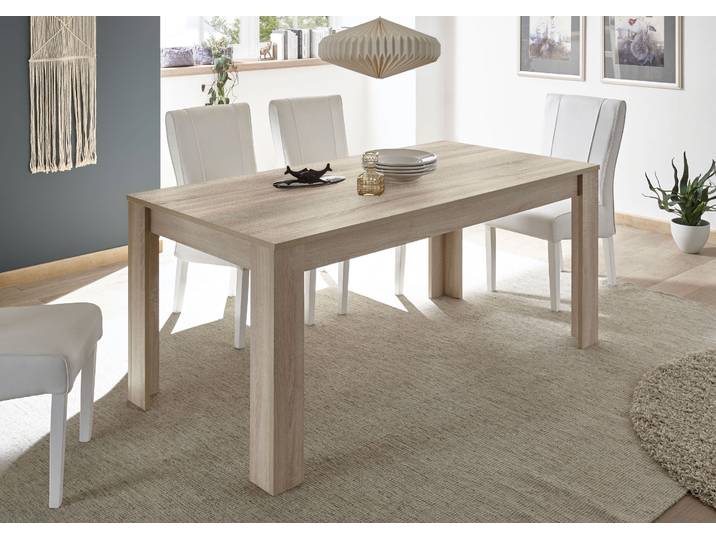 Esstisch HOME AFFAIRE Rustica , braun (eichefarben sägerau, eichefarben sägerau, eichefarben sägerau), B:180cm H:79cm T:90cm, Tische, Esstisch, Breite 180 cm, erweiterbar durch Ansteckplatte