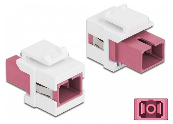 Delock Keystone module SC Simplex naar SC Simplex vrouwelijk, paars/wit