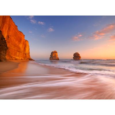 Fototapete PAPERMOON "12 Apostles Great Ocean Beach", bunt, B:4m L:2,6m, Vlies, Tapeten