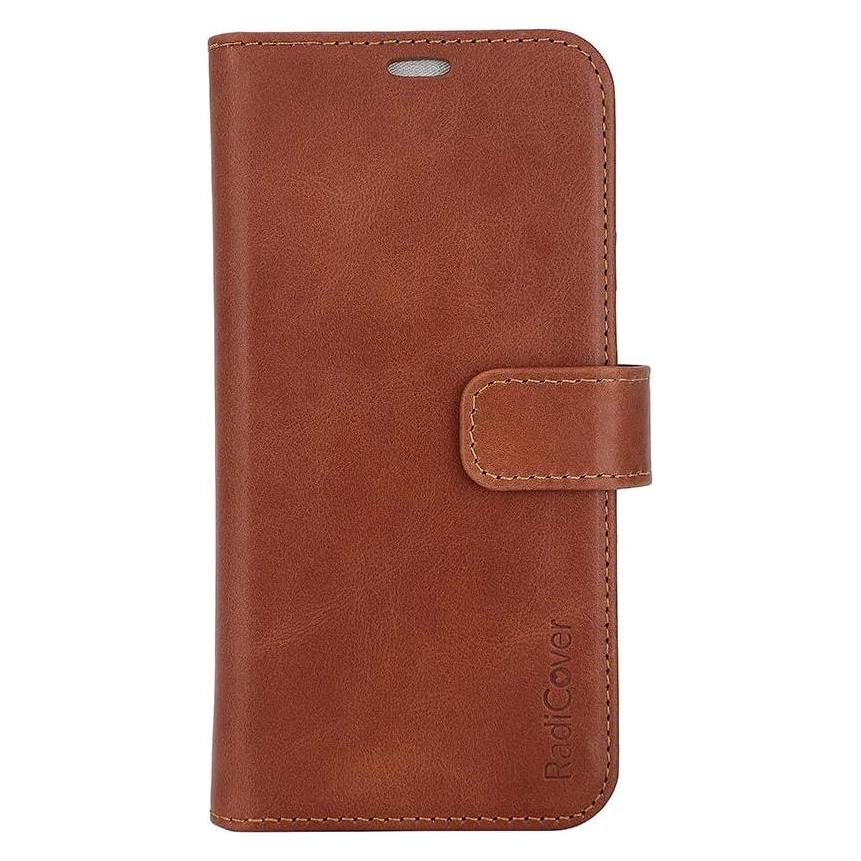 Radicover 2in1 Anti Radiation RFID 3 Karten MagS iPhone 16 Pro Braunes Leder (Apple iPhone 16 Pro) (RAD298)