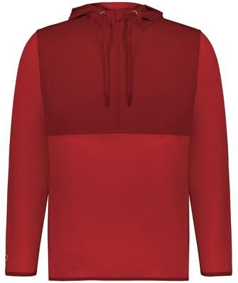Holloway 223534 CITY STRETCH HYBRID PULLOVER T-Shirt in Scarlet/Scarlet Tonal size XL   78% recycled polyester/22% spandex