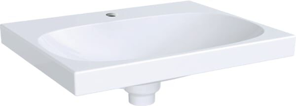 Geberit Acanto lavabo 500629012 60 x 48,2 cm, avec trop-plein, couvercle de vidange et trou pour robinetterie, blanc