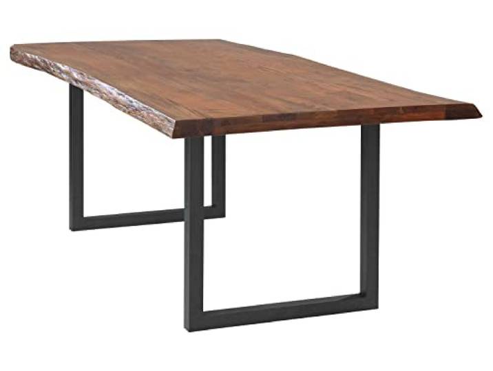 Möbel Jack Esstisch - Akazie massiv lackiert - Metallgestell - 160 x 90 cm