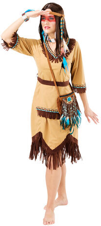 Indianer-Kostüm "Avani" für Damen, braun