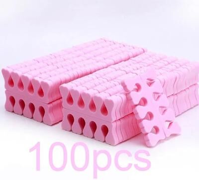 Inspired Living HeartFlex Toe Separators For Pedicure Soft Foam Toe Spacers For Nail Polish (50 Pairs) purple 50pcs