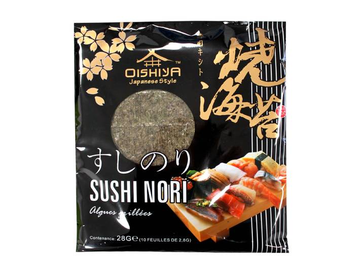 Oishiya Algues grillées Sushi Nori - 10 Feuilles, 28 g