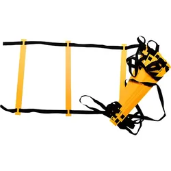 Matchu Sports Koordinationsleiter - Gelb/Schwarz - 5 meter - 100% Polypropylen