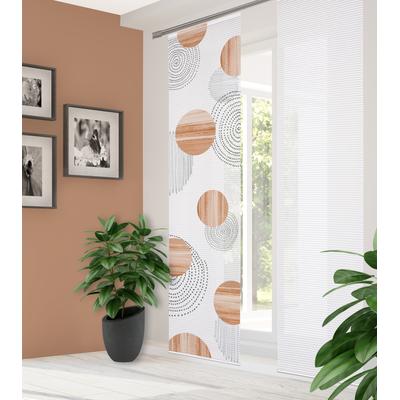 Schiebegardine HOME IN GREEN "NEOMI", beige (kupfer), B:60cm H:245cm, Polyester, Gardinen, Digitaldruck, Bambus, recycelt