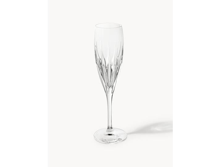 Flûtes à champagne artisanales avec motif gaufré Dionysos, 2 pièces