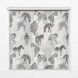 INNENROLLO - Fensterrollo - Rollo - 100x180 cm - Graue Tiere