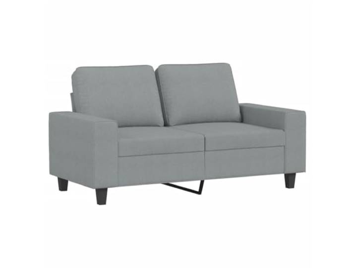 KTHLBRH Sofa-Set, 3-teilig, hellgrau aus Stoff Strapazierfähig, Gestell aus Metall, Füllung aus Schaumstoff, 5 Kissen inklusive, Fußstütze