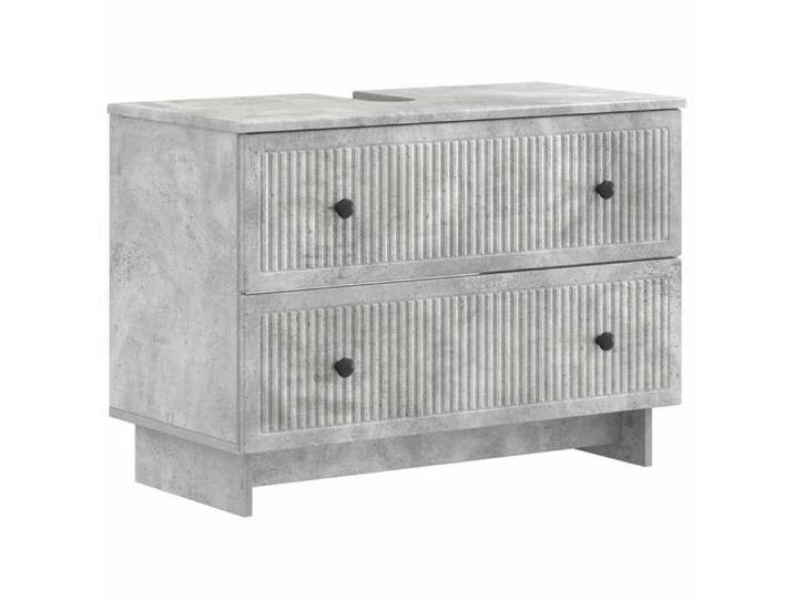 Elégance - Chic Cabinet de lavabo moderne - Meuble sous Lavabo de Salle de Bain - EDE - Gris béton - 82x41x59cm_0850279