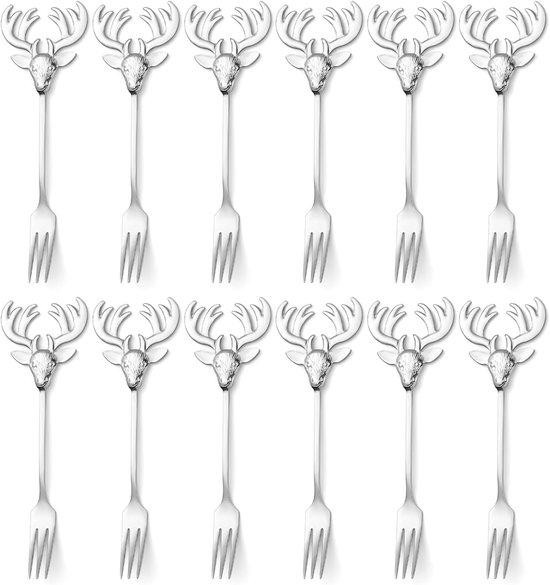 Benza Set van 12 Dessertvorken van Roestvrij Staal, 14 cm