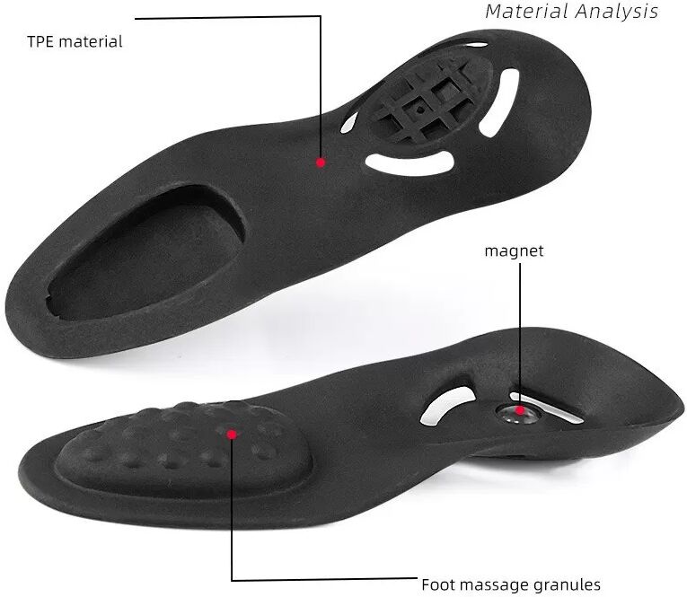 INF Magnetische Fußgewölbe-Stütz-Halbsohlen - Massage, Stoßdämpfung und Plattfußkorrektur