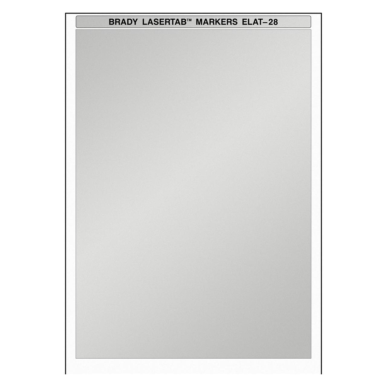 Brady ELAT-28-773, Metallisierter Polyester, Silber, 210 x 297mm, dauerhaft klebend, DIN A4( 1VE=25 Bögen) (029864)