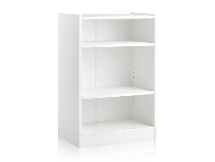 Meuble à casier bibliothèque à 3 niveaux blanc 50 x 30 x 75 cm