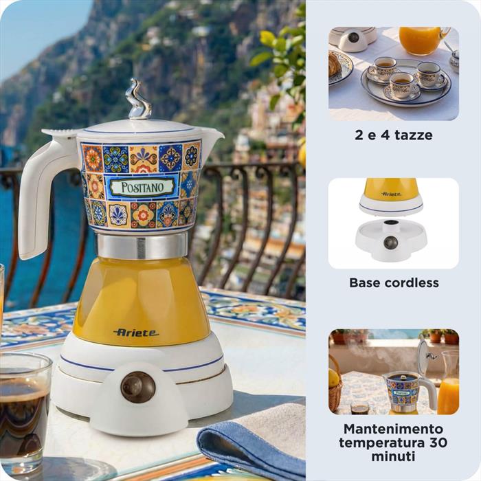 Ariete Moka Elettrica 1358a Caf "positano" Int-bianco, Giallo