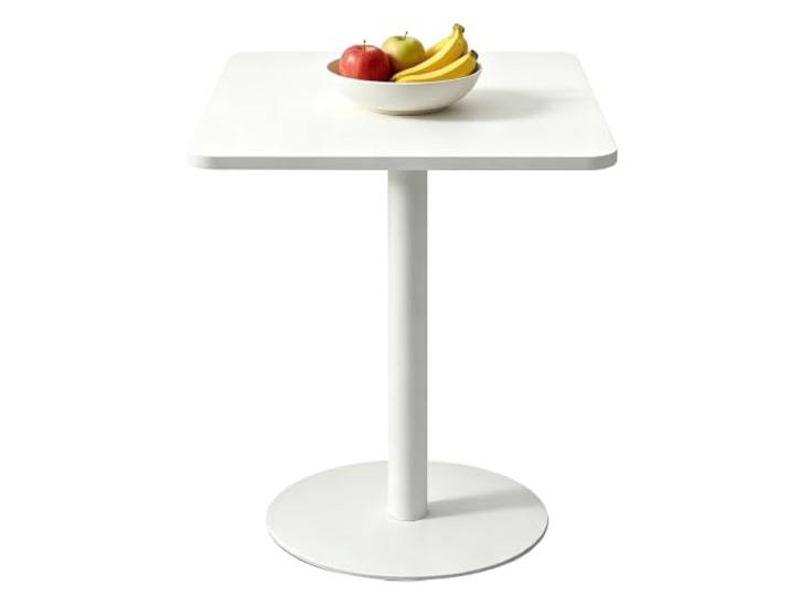 All-Scene-Minimalist-Bistrotisch Mit Sockel, Glatter, Wasserdichter Beistelltisch Mit Einem Bein, Platzsparende Kleine Pub-Tische Mit 12 Stilvollen Farboptionen, Die Zu Ihrem Zuhause(Weiß,48x48x72cm)