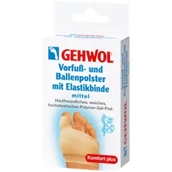 GEHWOL Vorfuß- und Ballenpolster mit Elastikbinde mittel, 1 Stk.