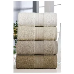 Aucune, Handtücher, 4er-Set Handtücher – 50 x 85 cm – Braun (50 x 85 cm)
