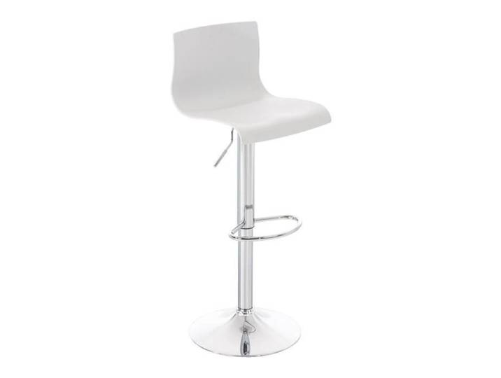 Tabouret de bar - CLP - Hoover - Assise Plastique - Blanc - Réglable en Hauteur