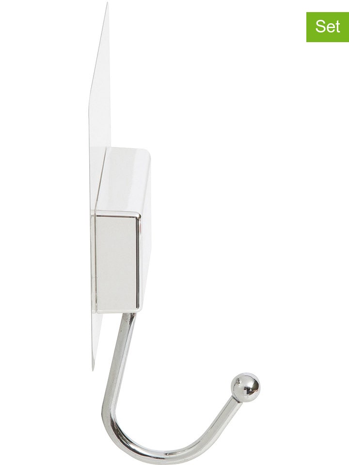 Compactor 3er-Set: Wandhaken "Bestlock Magic" in Silber - (B)8 x (H)4,5 x (T)14 cm - onesize