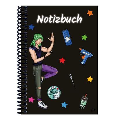 A 5 Notizbuch Manga Quinn, schwarz, blanko