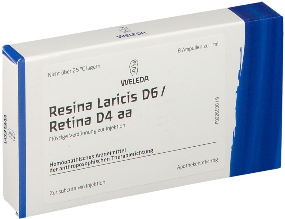 Weleda Resina Laricis D 6/Retina 4 aa Ampullen 8x1 ml