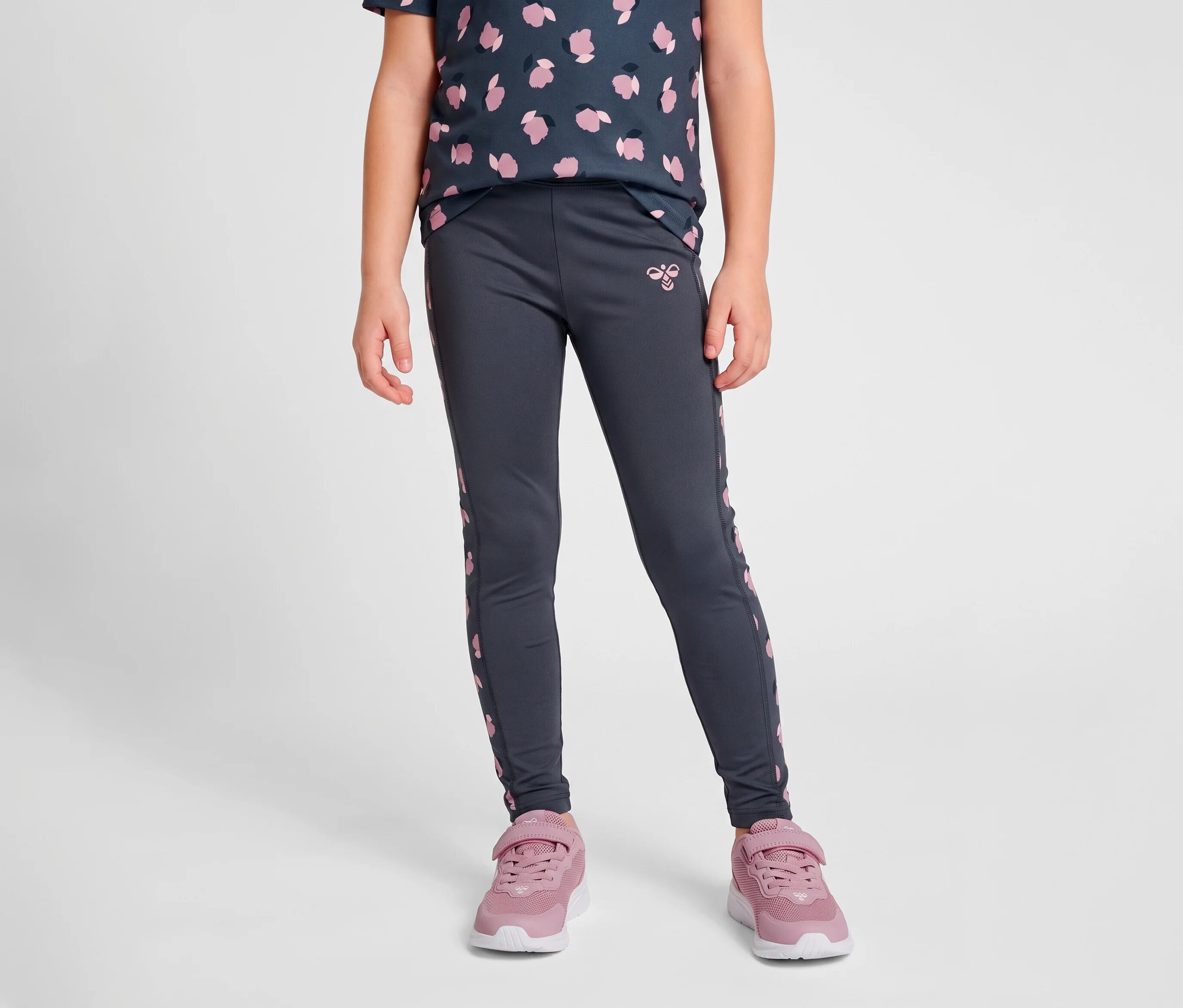 hummel® »Hmljr AOP Gym Tights« - Damen - Gr. 128 - dunkelblau