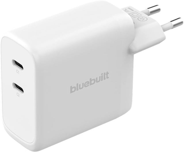 BlueBuilt 100W GaN Oplader met 2 USB-C poorten - Wit