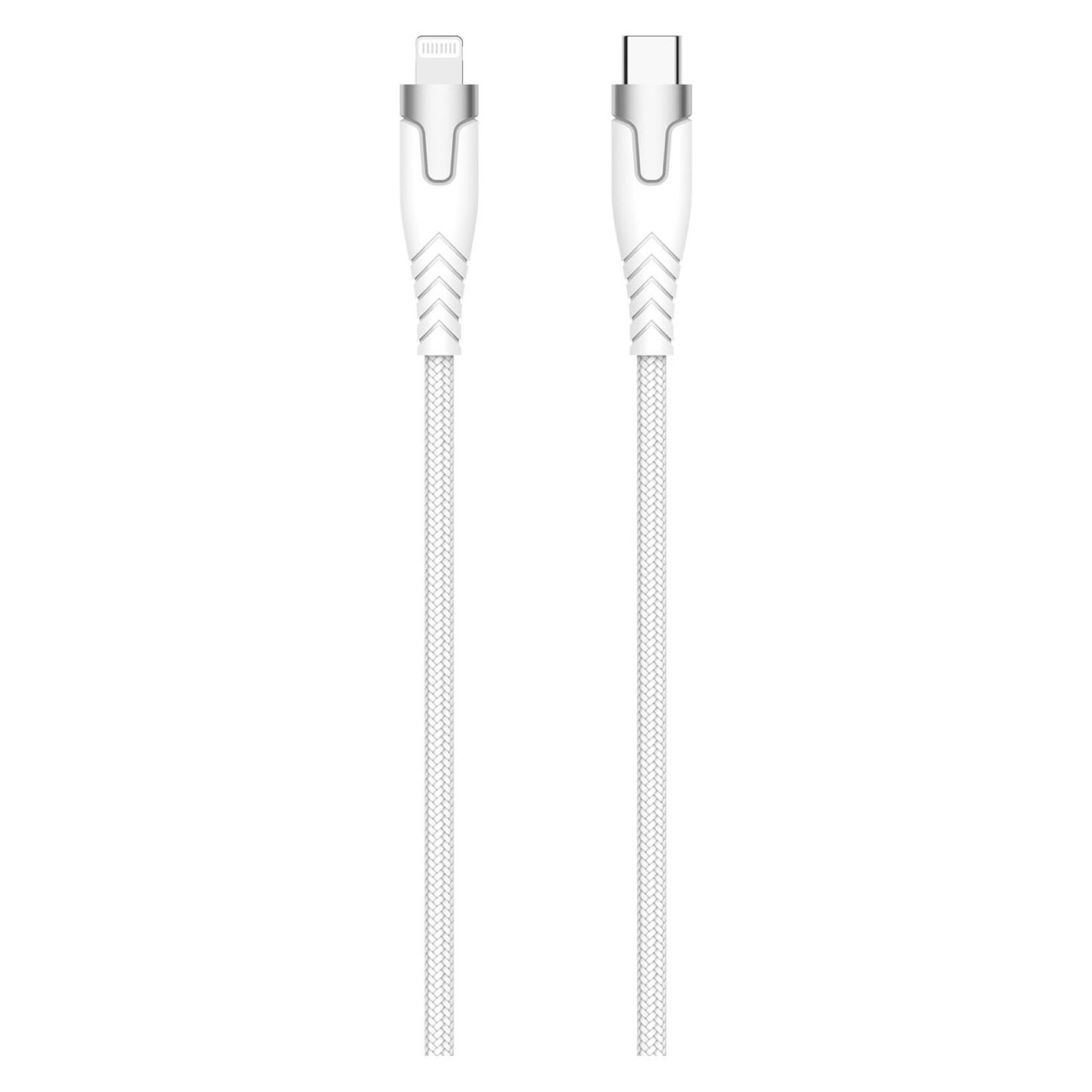 Gear Kevlar-Kabel PRO USB-C auf Lightning 1,5 m Kevlar-Kabel mit Metallgehäuse Weiss (1.50 m, USB 3.2 Gen 1, 27 W) (665146)